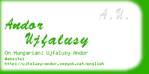 andor ujfalusy business card